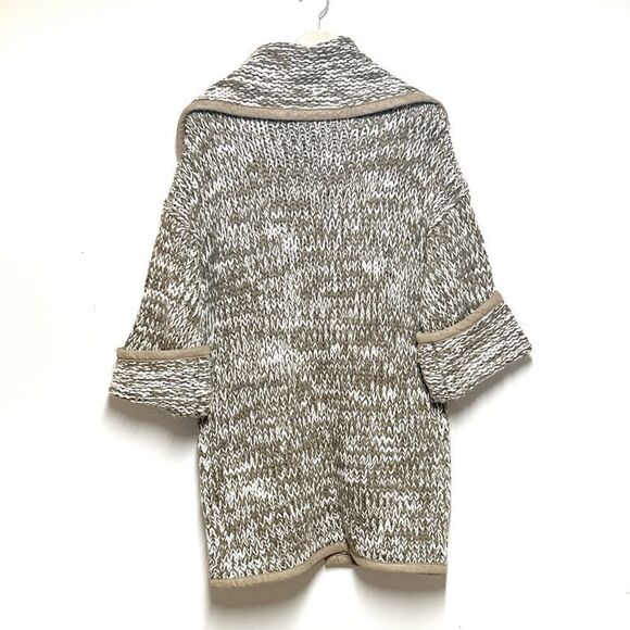 Marla Wynne Heavy Cable knit Alpaca Blend Sweater Coat Sz S - Picture 3 of 8